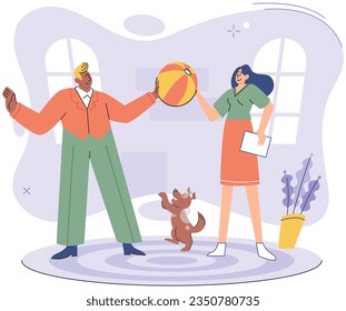 Game together. Family fun. Friendship time. Vector illustration. Happy fun activities like playing games strengthen bond among friends and family Engaging in board game brings people closer and