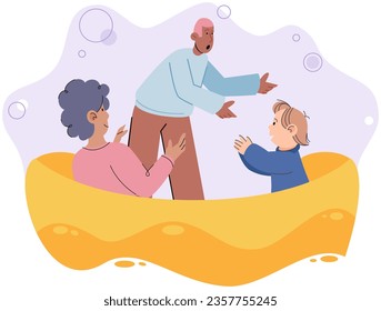 Game together. Family fun. Friendship time. Vector illustration. Engaging in board game with others perfect way to connect and have fun People playing games together foster sense of camaraderie and