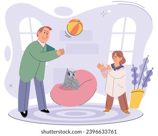 Game together. Family fun. Friendship time. Vector illustration. Board games serve as catalyst for building strong and lasting friendships Engaging in friendly competition brings out best in people