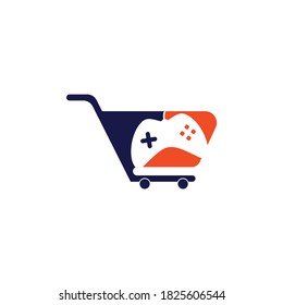 Game Trolley Logo Design Template. Game shop logo	