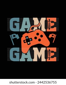 Game t-shirt design for prints item and other uses | game controller artwork for gamer | Game is my DNA