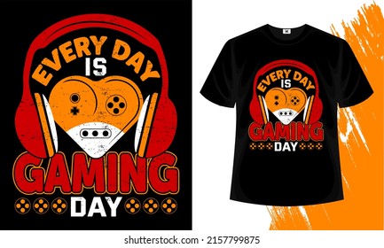 Game T-Shirt, Gaming T-Shirt, Video Gaming t-shirt design template