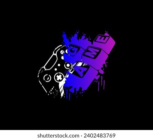 GAME typography, tee shirt graphics, vectors , hand drawn artwork