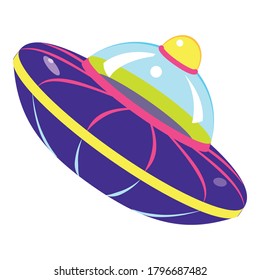 Game ufo icon. Cartoon of game ufo vector icon for web design isolated on white background