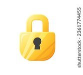 Game UI asset. Gaming user interface lock icon. vector illustration.