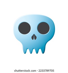 Game UI asset. Gaming user interface skull icon. vector illustration