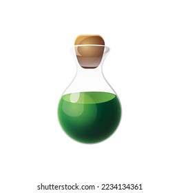 Game UI asset. Gaming user interface potion bottle icon. vector illustration
