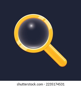 Game UI asset. Gaming user interface magnifier icon. vector illustration