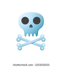 Game UI asset. Gaming user interface skull icon. vector illustration