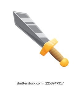 Elemento de interfaz de usuario de juego. Icono de la espada de la interfaz de usuario de juegos. ilustración vectorial