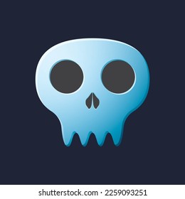 Game UI asset. Gaming user interface skull icon. vector illustration