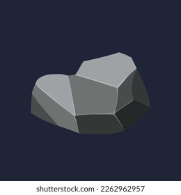 Game UI asset. Gaming user interface coal rock icon. vector illustration