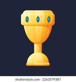 Game UI asset. Gaming user interface goblet icon. vector illustration