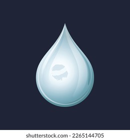 Game UI asset. Gaming user interface drop icon. vector illustration