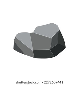 Game UI asset. Gaming user interface coal rock icon. vector illustration