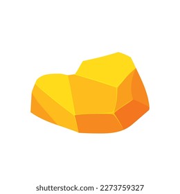 Game UI asset. Gaming user interface gold rock icon. vector illustration