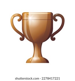 Game UI asset. Gaming user interface trophy cup icon. vector illustration