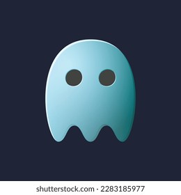 Game UI asset. Gaming user interface ghost icon. vector illustration