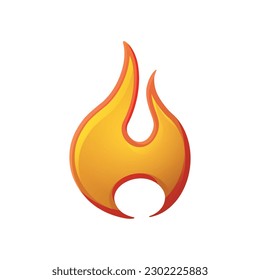 Game UI asset. Gaming user interface fire icon. vector illustration.