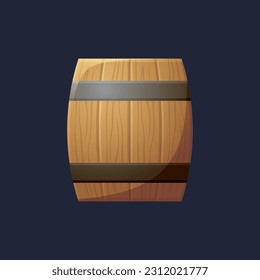 Elemento de interfaz de usuario de juego. Icono de barril de la interfaz de usuario de juegos. ilustración vectorial.