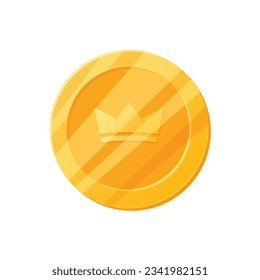 Game UI asset. Gaming user interface coin icon. vector illustration.