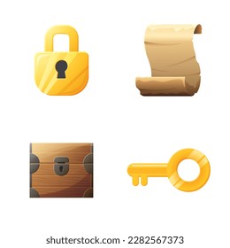 Game UI assets set. Gaming user interface icons collection. vector illustration