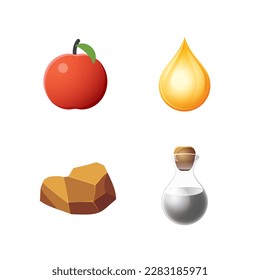 Game UI assets set. Gaming user interface icons collection. vector illustration