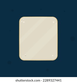 Game UI Banner Pop Up Fenster Beige Cute Simple Cartoon Vektordesign