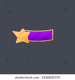 Spiel UI Bar Life Five Pointed Asymmetric Orange Star Vector Design