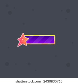 Juego UI Bar Life Cinco puntos asimétrico estrella diseño vectorial