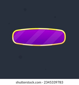 Golden Border Metal Purple Oval Form Cute-Cute-Cartoon-Vektordesign auf der Spieloberfläche