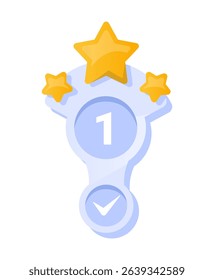 Game UI button. Mobile application or game interface element. Cartoon colorful design. Sticker or label for user interface