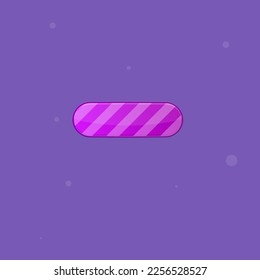 Game UI Button Purple Bright Stripes Pattern Cartoon Cute Colorful Vector Design