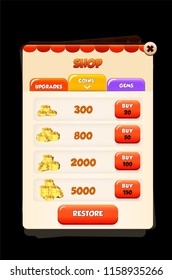 Game Ui Complete Menu Graphical User Stock Vector (Royalty Free) 1158935266