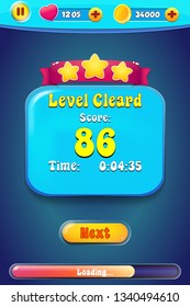 Game ui complete menu of graphical user interface GUI to build 2D games. Casual Game. Vector. Can be used in mobile or web games. - Vector 