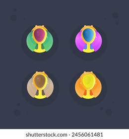 Juego UI Icon Set Beetles Bug Gem Jewel En Diferentes Colores Diseño de Vector Aislado