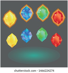 game ui icon set, gemstone icon set