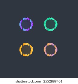Game UI Logo Element Hud Military Pop Up Windows Set In Different Colors Circle Sci Fi Hud Futuristic Abstract  Cute Cartoon Vector Design