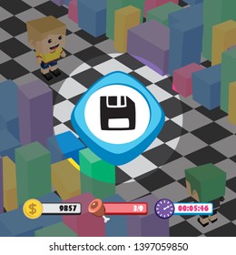 game ui menu application mobile app vector art