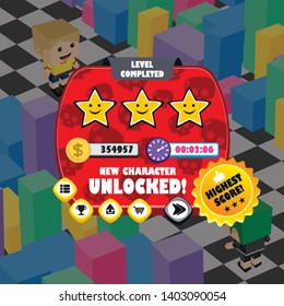 game ui menu application mobile app vector art