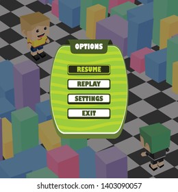 game ui menu application mobile app vector art