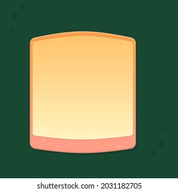 Game UI Pop Up Window Beige Orange Green Background  Cartoon Vector Design