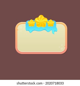 Game UI Pop Up Window Cartoon Beige Grunge Vintage Cute Colorful Stars Rating Vector Design