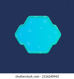 Game UI Pop Up Window Futuristic Blue Turquoise Hexagon Pattern Lines  Vector Design