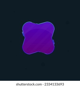 Game UI Pop Up Window Hud Futuristic Frame Banner Purple Blue Dark Vector Design