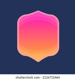 Game UI Pop Up Window  Pink Orange Pattern Circles Border Waves Vector Design