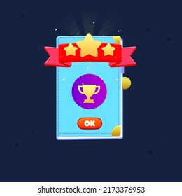 Game Ui Pop Window Reward Stars Stock Vector (Royalty Free) 2173376953 ...