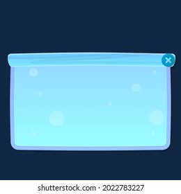 Game UI Pop Up Window Sea Nature Blue Sky Wooden Natural Bubbles Bokeh Vector Design