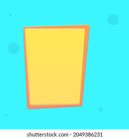 Game UI Popup Window Asimmetric Orange Yellow Cute Colorful Cartoon Vector Design