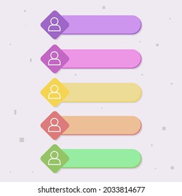 Game UI Set von Bars in verschiedenen Farben Avatar-Symbole flatter Cartoon farbiges Vektordesign